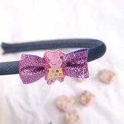 Lil Diva Peppa Pig Glitter Headbands Pack Of 3