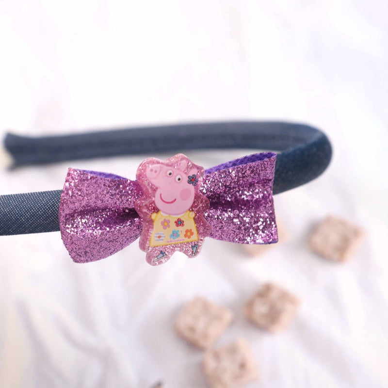 Lil Diva Peppa Pig Glitter Headbands Pack Of 3
