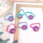 Li'l Diva Peppa Pig Hair Accessories Rubber Bands Pack Of 6pcs
