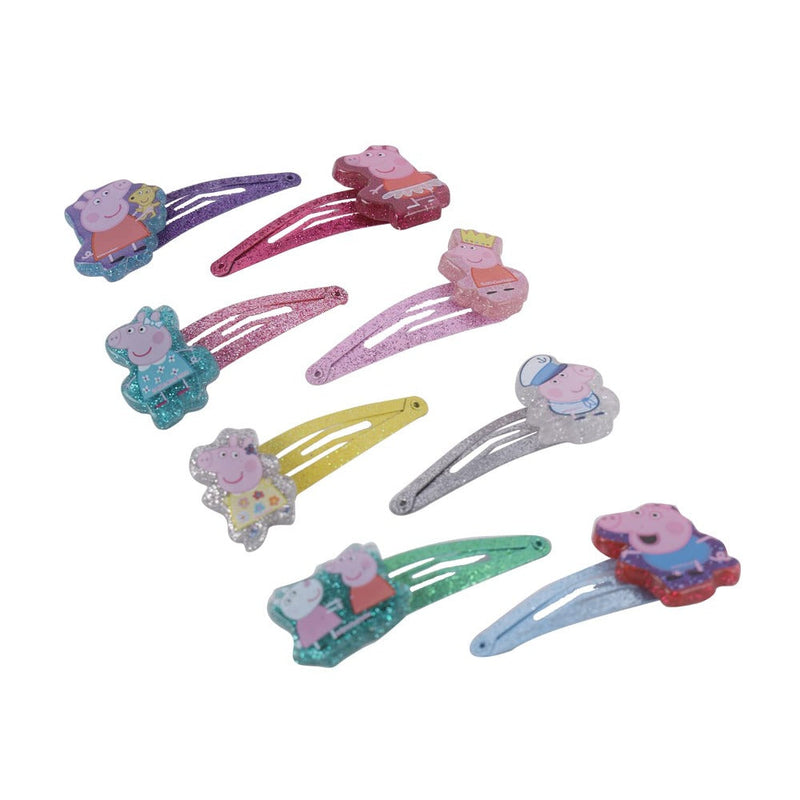 Lil Diva Peppa Pig Hair Clips Pack Of 8