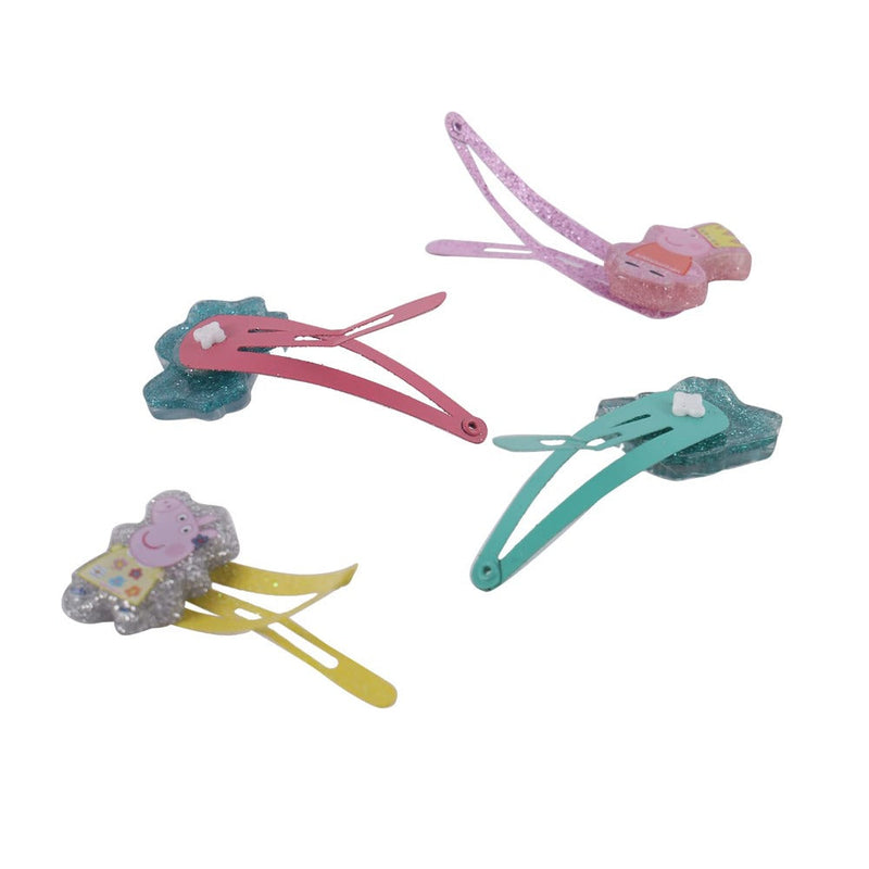Lil Diva Peppa Pig Hair Clips Pack Of 8