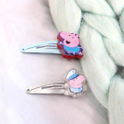 Lil Diva Peppa Pig Hair Clips Pack Of 8