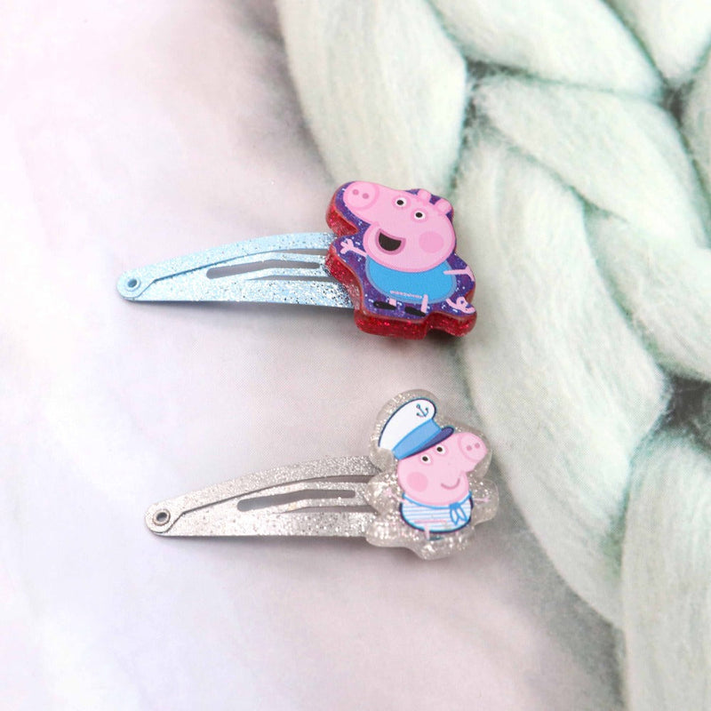 Lil Diva Peppa Pig Hair Clips Pack Of 8