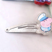 Lil Diva Peppa Pig Hair Clips Pack Of 8
