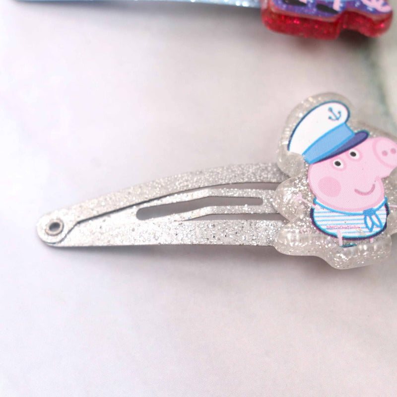 Lil Diva Peppa Pig Hair Clips Pack Of 8