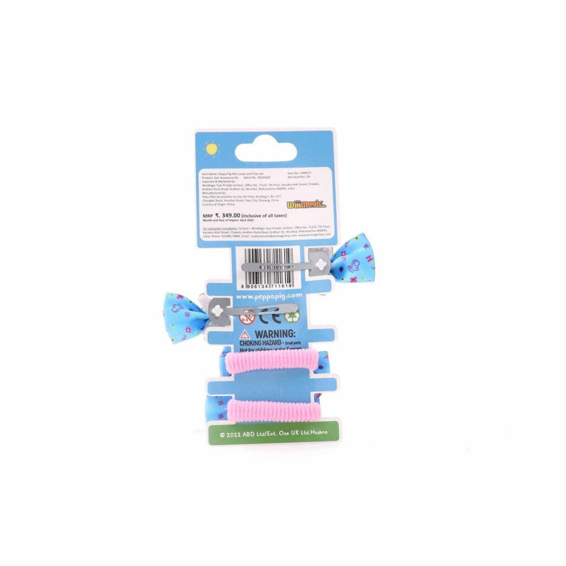 Lil Diva Peppa Pig Hair Loops & Clips Set