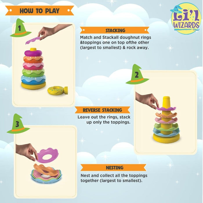 L'il Wizard Stack & Nest Rocking Doughnut Ring Stacker - Window Box ...