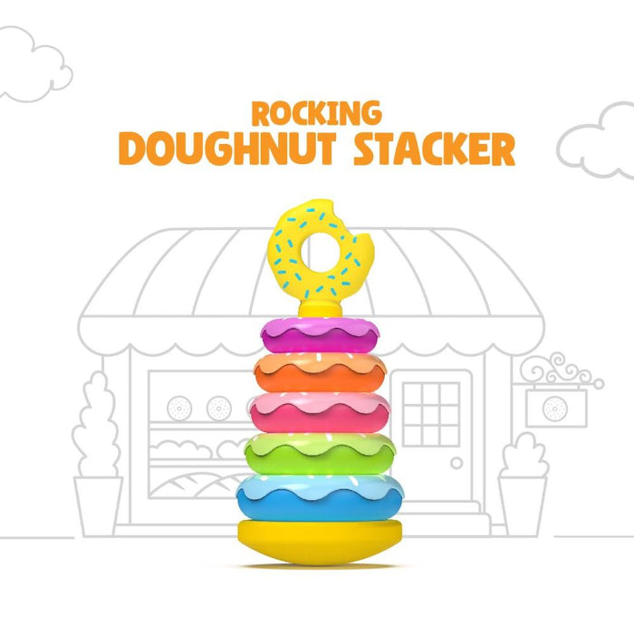 Li'l Wizards Stack and Nest Rocking Doughnut Ring Stacker-Active Play-Win Magic-Toycra