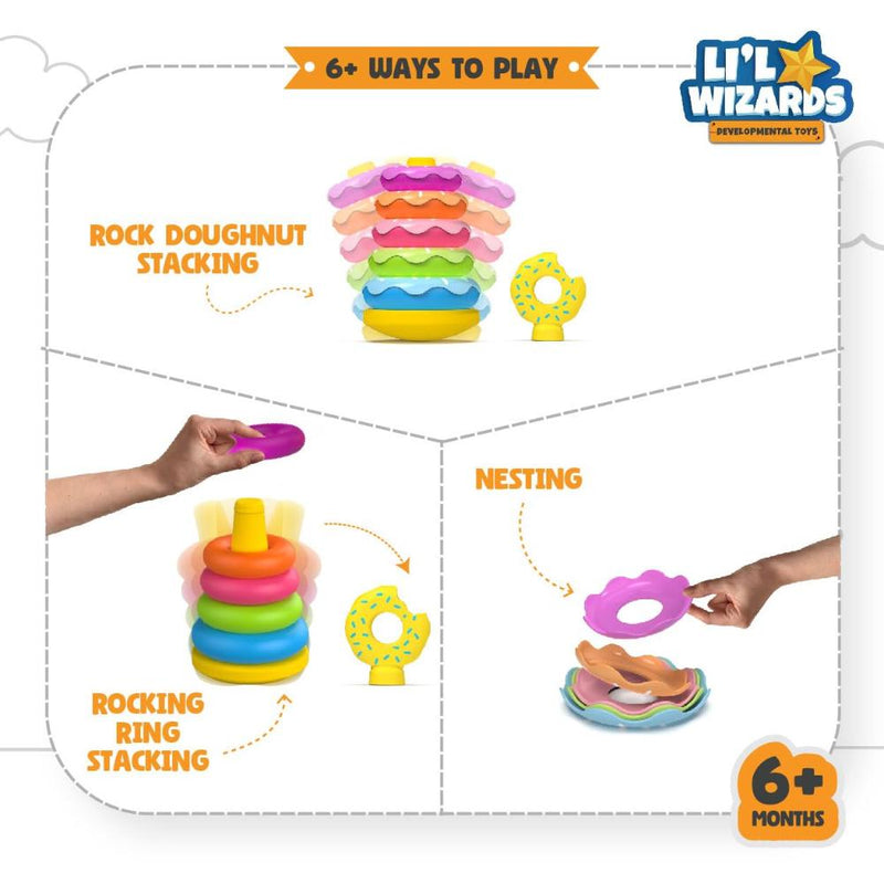 Li'l Wizards Stack and Nest Rocking Doughnut Ring Stacker