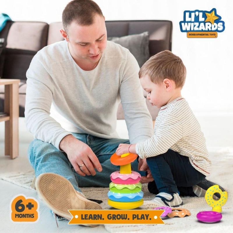 Li'l Wizards Stack and Nest Rocking Doughnut Ring Stacker