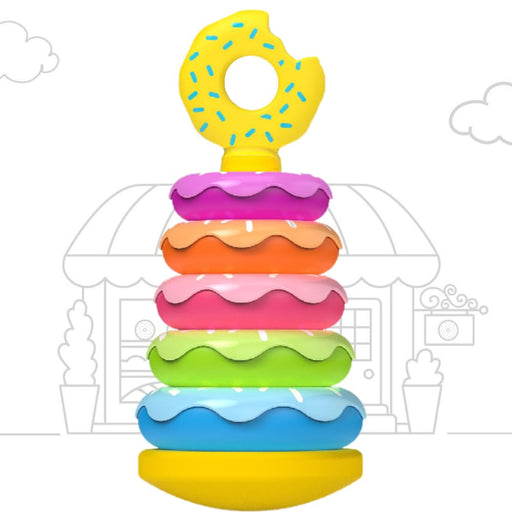 Li'l Wizards Stack and Nest Rocking Doughnut Ring Stacker-Active Play-Win Magic-Toycra