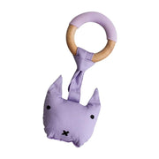 Little Rawr Wood Plush Rattle Teether