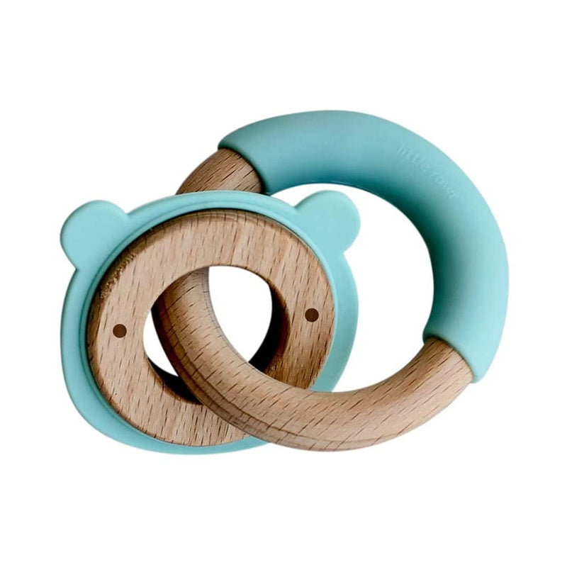 Little Rawr Wood + Silicone Disc & Ring Teether