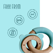 Little Rawr Wood + Silicone Disc & Ring Teether