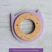 Little Rawr Wood + Silicone Teether Ring