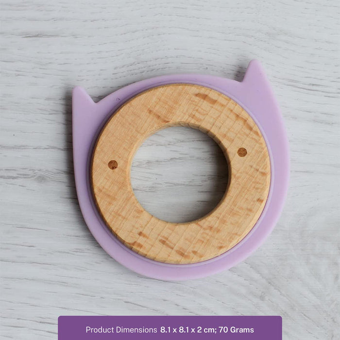 Little Rawr Wood + Silicone Teether Ring-Teethers-Little Rawr-Toycra