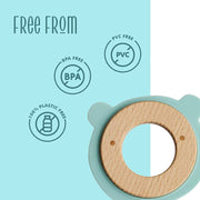 Little Rawr Wood + Silicone Teether Ring