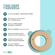 Little Rawr Wood + Silicone Teether Ring