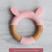 Little Rawr Wood + Silicone Teether Ring
