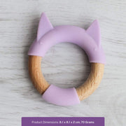 Little Rawr Wood + Silicone Teether Ring