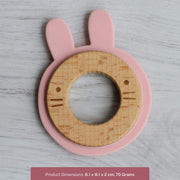 Little Rawr Wood + Silicone Teether Ring