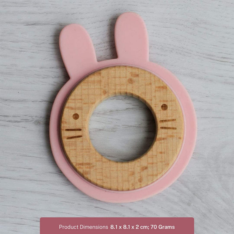 Little Rawr Wood + Silicone Teether Ring