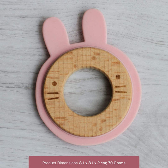 Little Rawr Wood + Silicone Teether Ring-Teethers-Little Rawr-Toycra