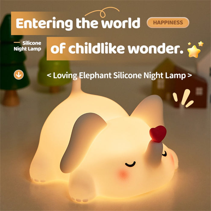 Loving Elephant Silicone Night Lamp-Electronic Toys-Bright International-Toycra