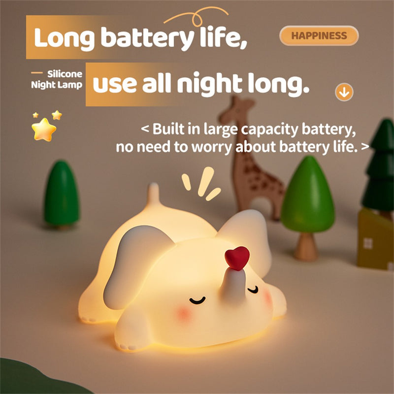 Loving Elephant Silicone Night Lamp