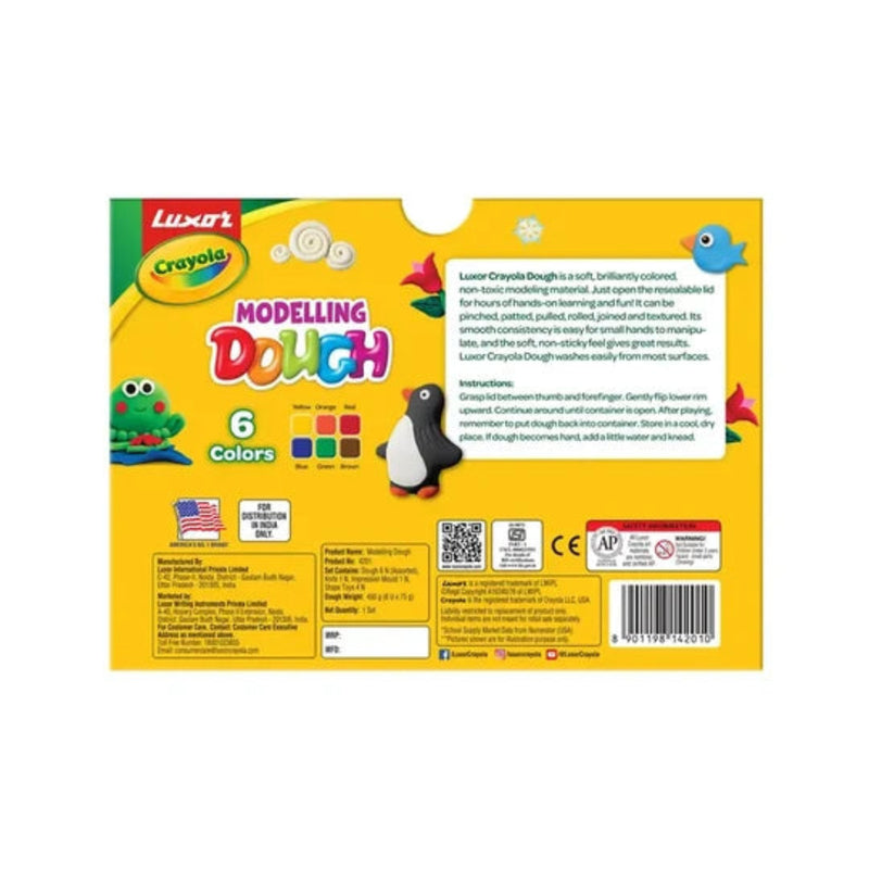 Luxor Crayola Modelling Dough 6 Colours For Creative Play