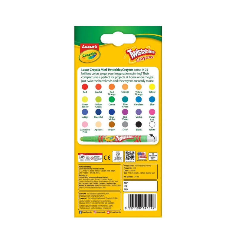 Luxor Crayola Twistable Mini Crayons 24 Shades