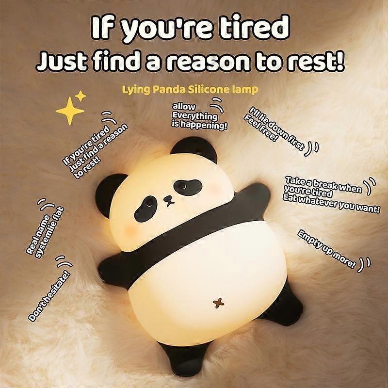 Lying Panda Silicone Night Lamp