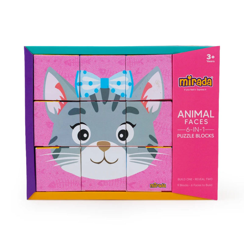 Strings Animal Faces Puzzle Block