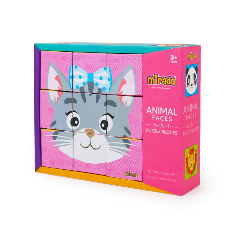 Strings Animal Faces Puzzle Block