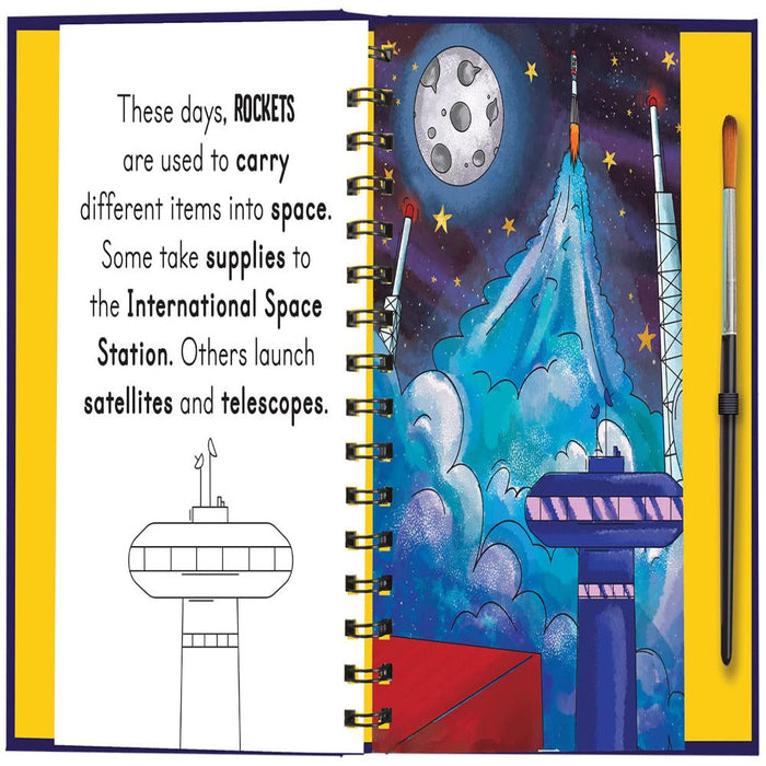 Magic Water Colouring : Blast Off Into Space-Activity Books-Toycra Books-Toycra