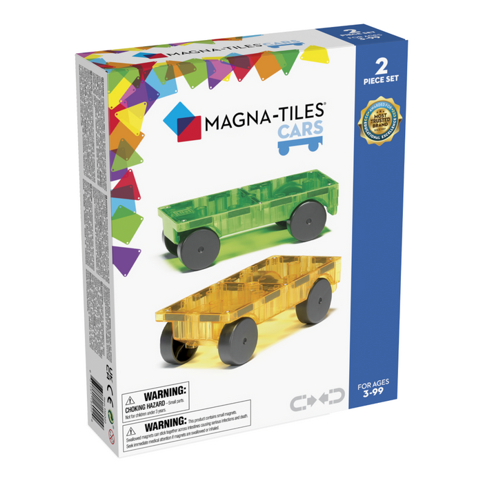 Magna Tiles Cars 2 Piece Expansion Set-Construction-Magna-Tiles-Toycra