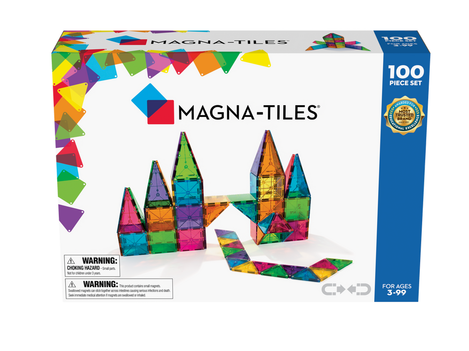 Magna Tiles Clear Colors 100 Piece Set Toycra