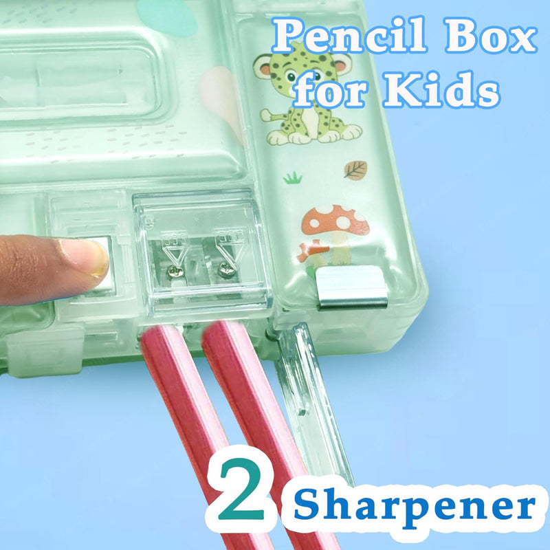 Magnetic Pencil Case With Sharpener -Plastic