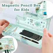 Magnetic Pencil Case With Sharpener -Plastic
