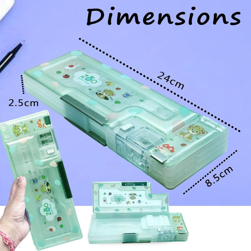 Magnetic Pencil Case With Sharpener -Plastic