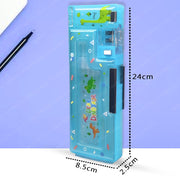 Magnetic Pencil Case With Sharpener -Plastic