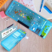 Magnetic Pencil Case With Sharpener -Plastic