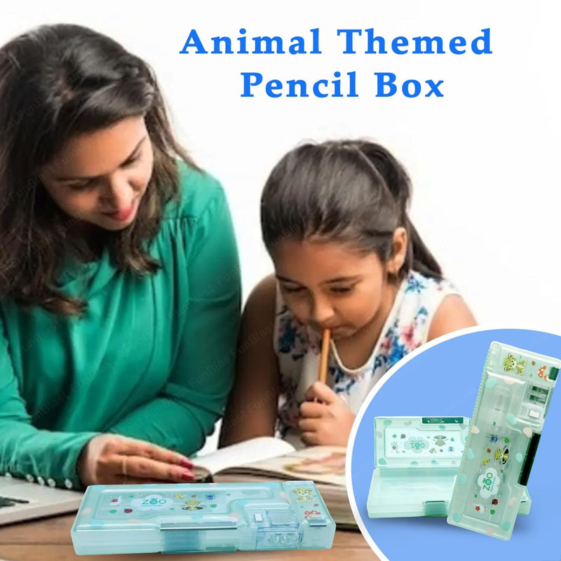 Magnetic Pencil Case With Sharpener -Plastic