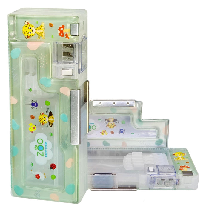 Magnetic Pencil Case With Sharpener -Plastic-Stationery-Bright International-Toycra