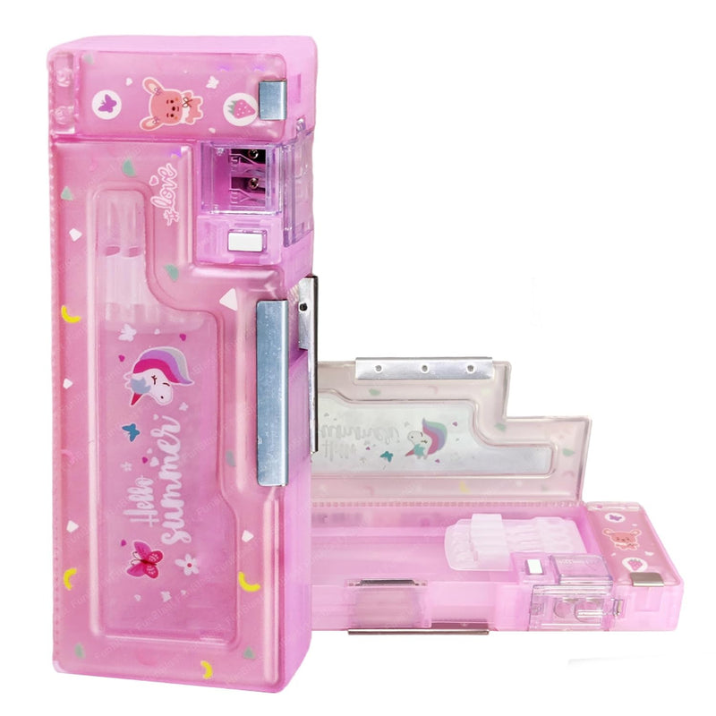Magnetic Pencil Case With Sharpener -Plastic
