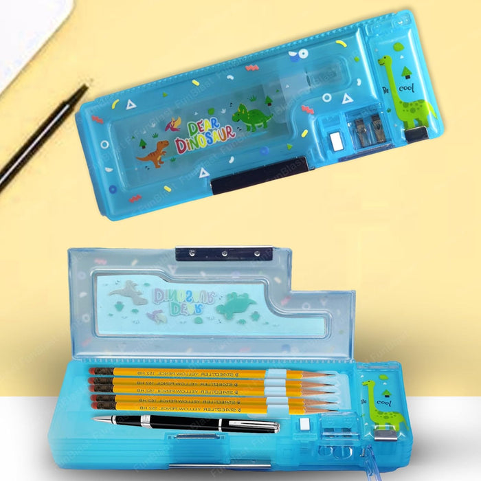 Magnetic Pencil Case With Sharpener -Plastic-Stationery-Bright International-Toycra