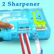 Magnetic Pencil Case With Sharpener -Plastic