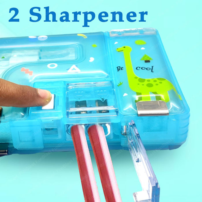 Magnetic Pencil Case With Sharpener -Plastic-Stationery-Bright International-Toycra