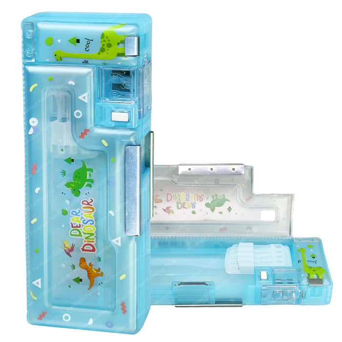 Magnetic Pencil Case With Sharpener -Plastic-Stationery-Bright International-Toycra