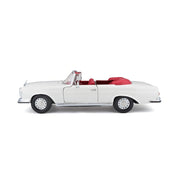 Maisto 1/18 1967 White Mercedes Benz 280SE, Cabrio Collectible Models